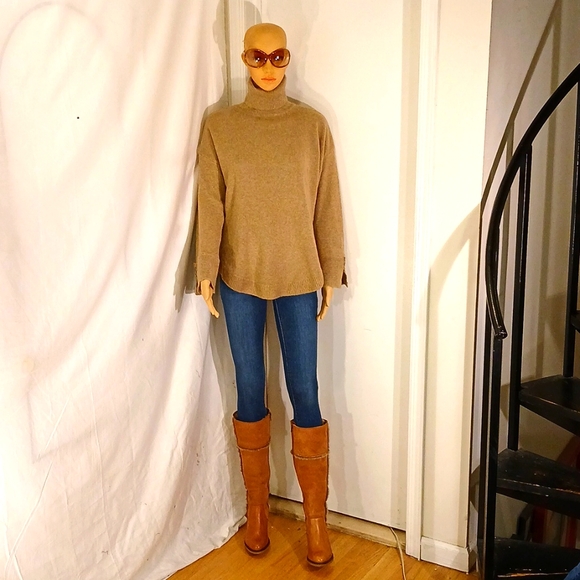 🔥 NWOT Johnson & Murphy Camel Tan Suede & Saddle Leather Fur Boots - Picture 2 of 16